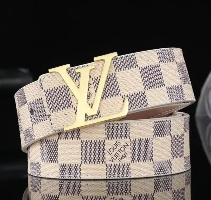 Louis Vuitton Louis Vuitton Damier Ebene Belt Beige