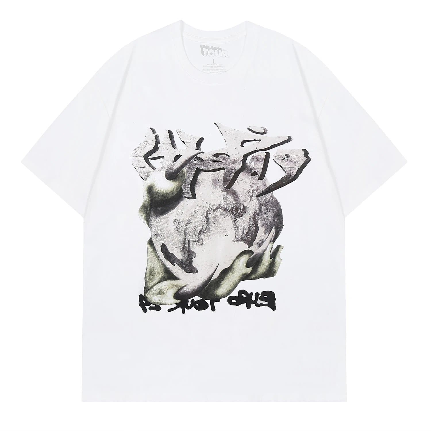 Tourist Tourist As Just One White Graphic T-Shirt White