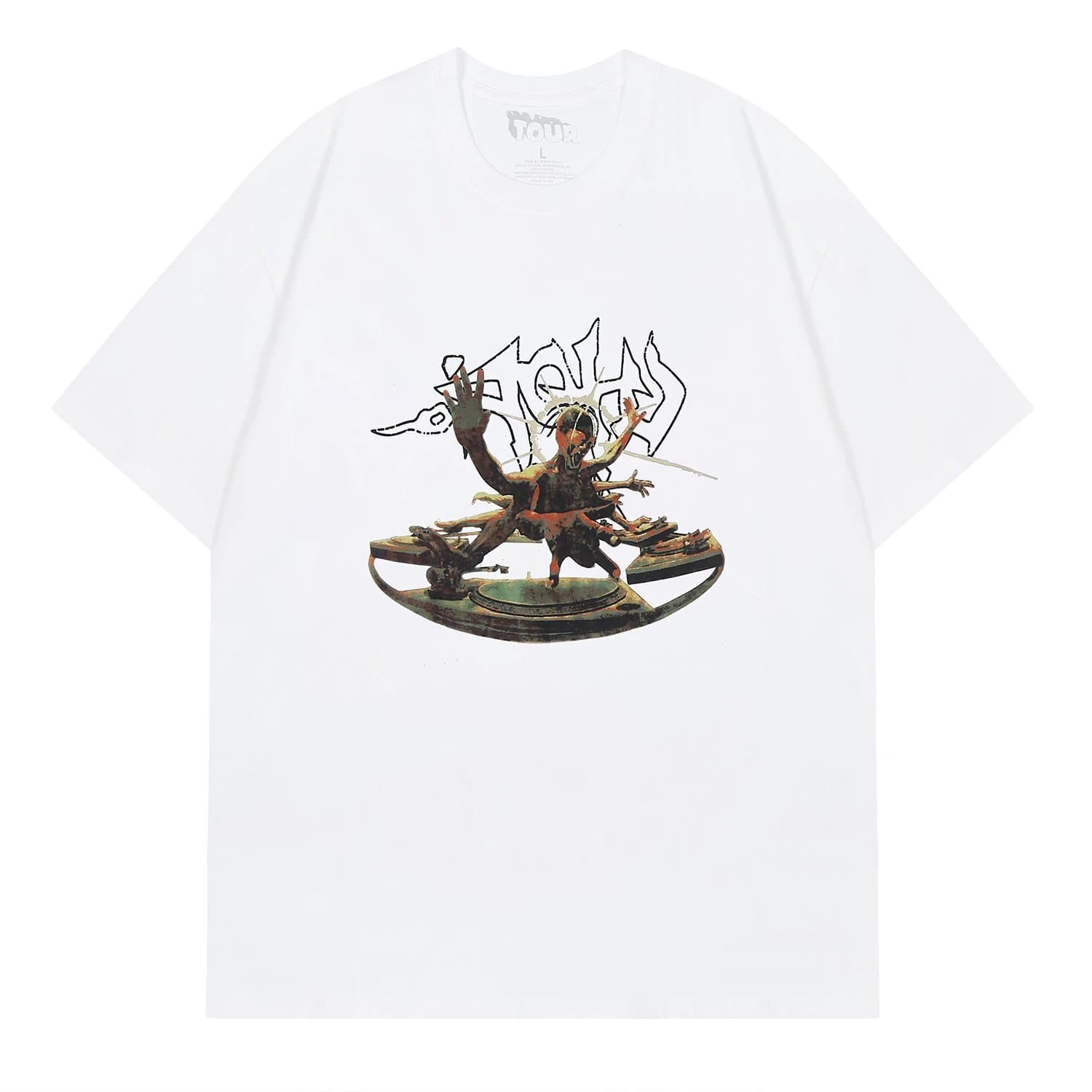 Tour Tour White Graphic T-Shirt White