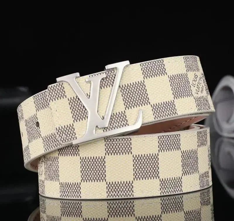 Louis Vuitton Louis Vuitton Damier Ebene Belt Beige thumb 4