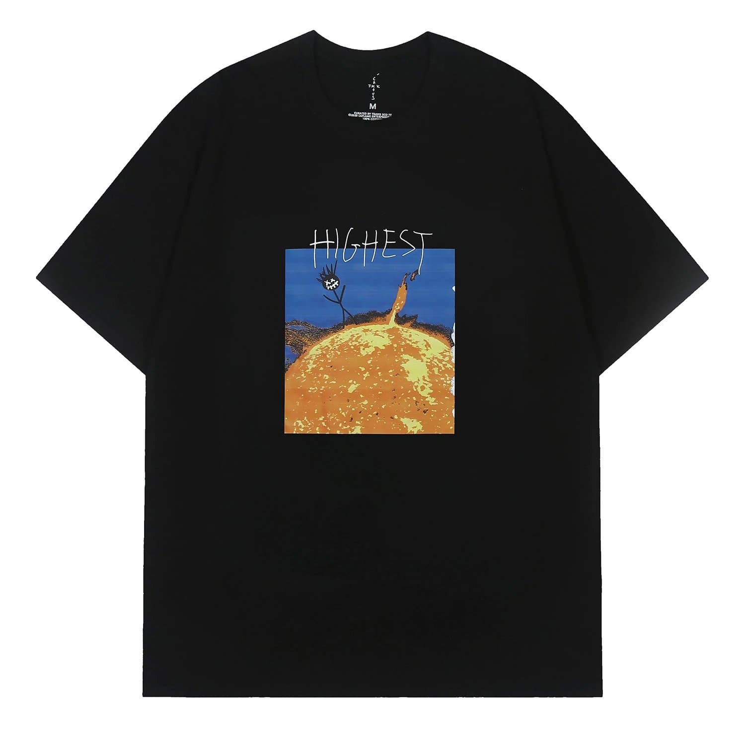 Travis Scott Travis Scott x Cactus Jack 'Highest' Black T-Shirt Black