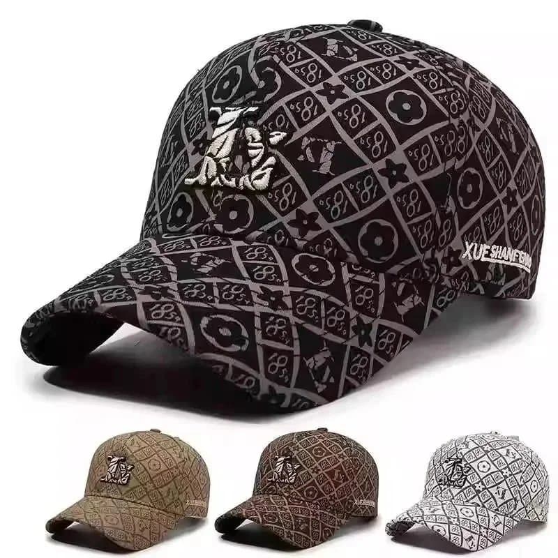 Xue Shan Feng Xue Shan Feng Baseball Cap with Patterned Design Black