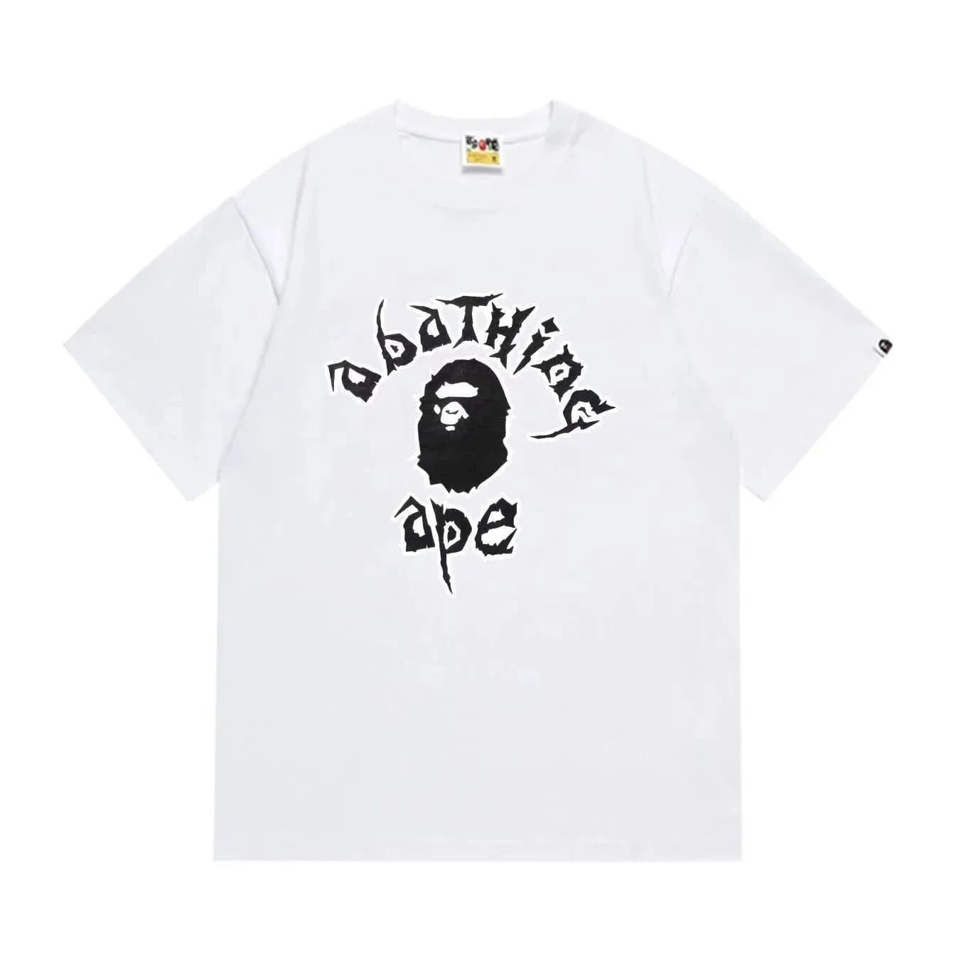 A Bathing Ape A Bathing Ape White Graphic T-Shirt White