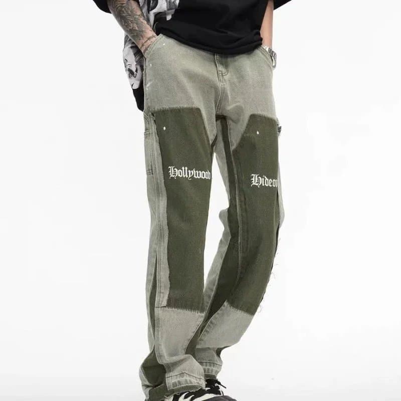 Hollywood & Hidden Patchwork Denim Jeans