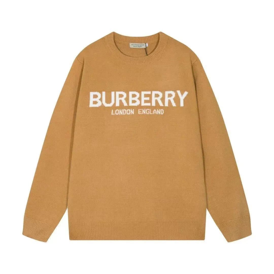 Burberry Camel Logo Knit Sweater