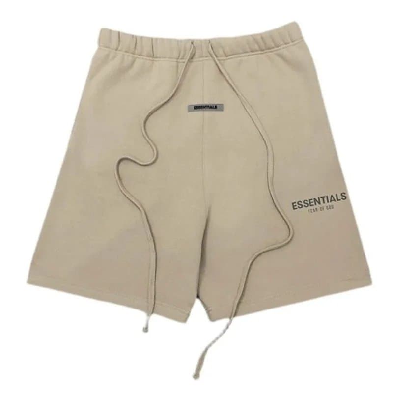 Fear of God Essentials Beige Drawstring Shorts